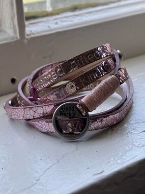 Goodworks Inspirational Bracelet with breast cancer charm